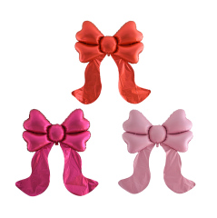 Matte Bow Balloons Medium & Large Sizes, Red/Pink/Rose Red Non-Reflective Decor for Birthday Wedding Baby Shower