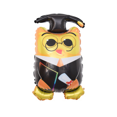 Graduation Owl Shape Cartoon Balloons with Gown and Mortarboard Balloons Graduate PHD Party Decoration Supplies