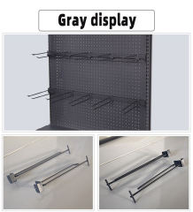 Light Duty Adjustable Freestanding 1-5-Shelf Metal Double-Sided Grid Supermarket Rack Epoxy Powder Coating L-Shape Quick