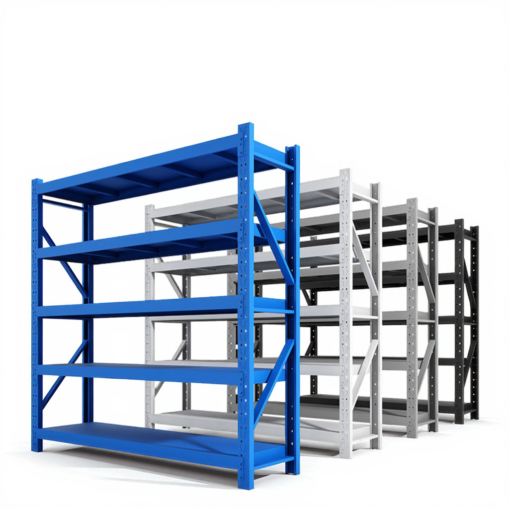 China Customized 4 Tire Warehouse Shelving Boltless Rack Shelving Easy to Install Modular Storage Shelf 4-Tire Rack