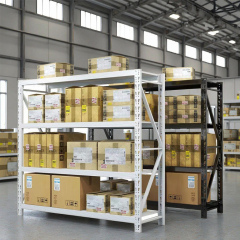 China Customized 4 Tire Warehouse Shelving Boltless Rack Shelving Easy to Install Modular Storage Shelf 4-Tire Rack