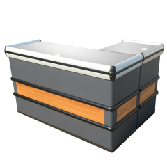 Factory Price Front Reception Desk Checkout Counter for Supermarket and Beauty Shop Durable Metal Material
