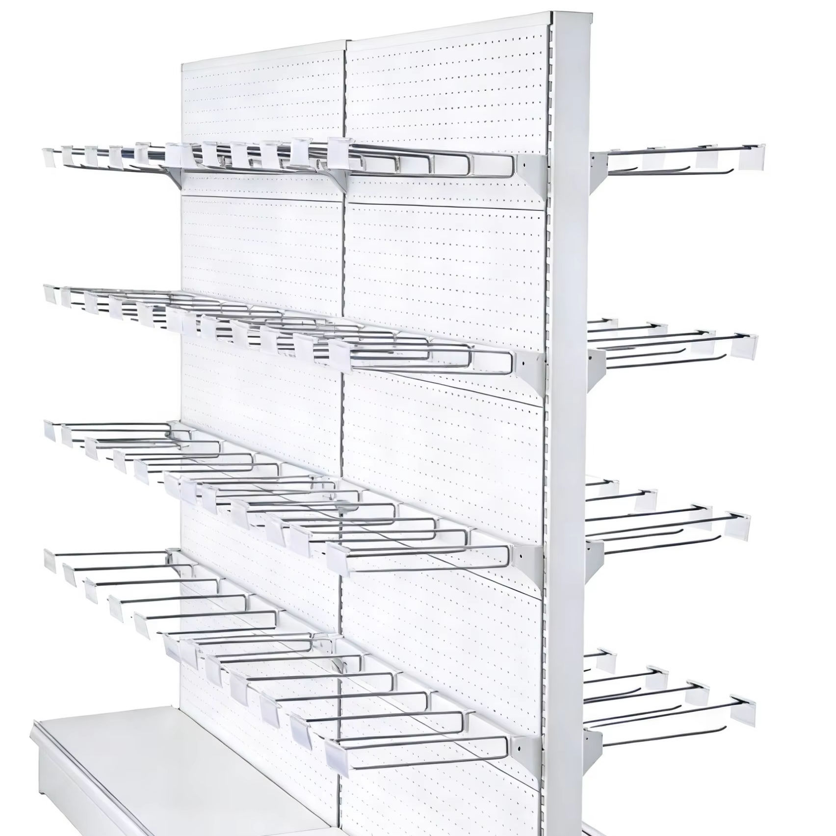 Factory Price Supermarket Metal Store Shelving with Hook for Convenience Store