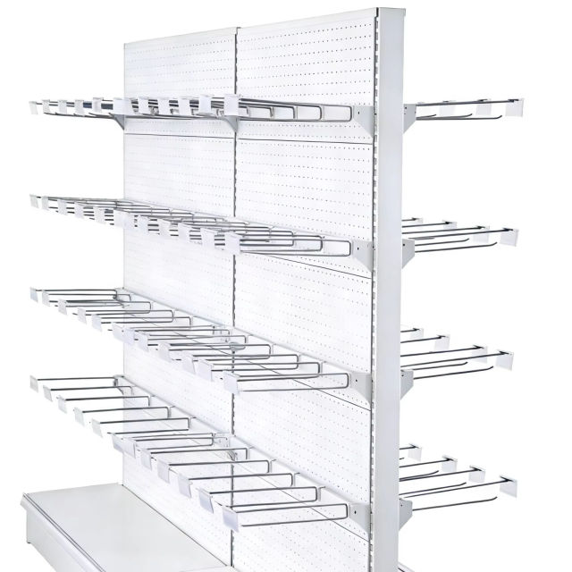 Factory Price Supermarket Metal Store Shelving with Hook for Convenience Store