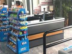Factory Price Front Reception Desk Checkout Counter for Supermarket and Beauty Shop Durable Metal Material