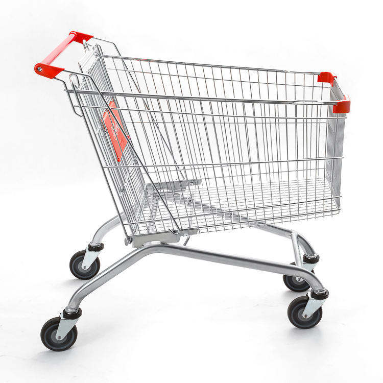 60L Large-capacity Shopping Trolley for Supermarkets and Convenience Stores Made of Metal