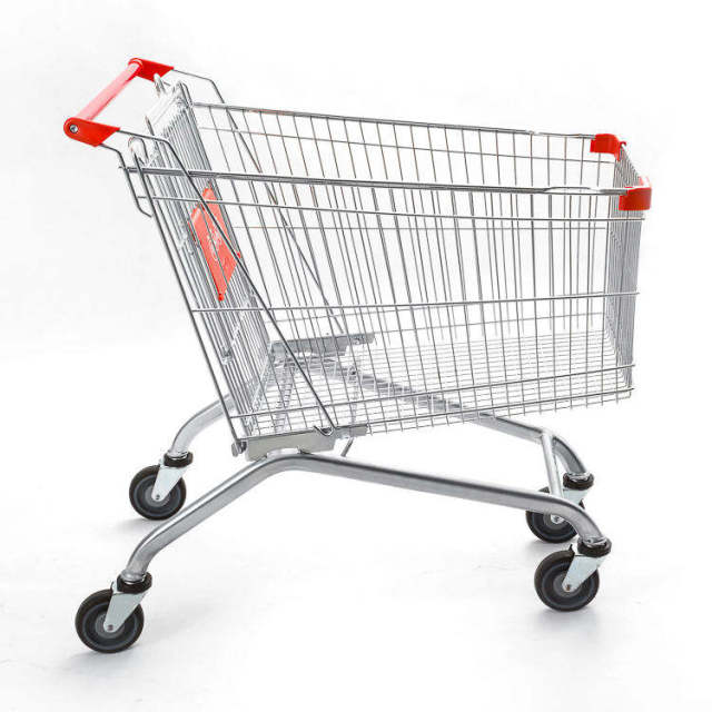 60L Large-capacity Shopping Trolley for Supermarkets and Convenience Stores Made of Metal