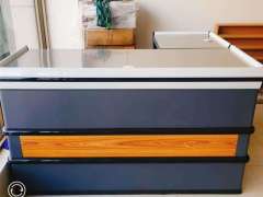 Factory Price Front Reception Desk Checkout Counter for Supermarket and Beauty Shop Durable Metal Material