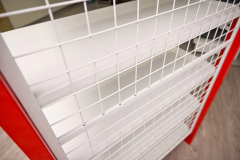 Factory White Supermarket Shelves Grocery Store Shelves Metal Mesh Panels Supermarket Shelves Hanging Baskets Combination