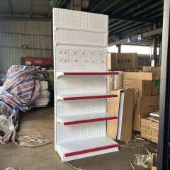 Factory Price Supermarket Metal Store Shelving with Hook for Convenience Store
