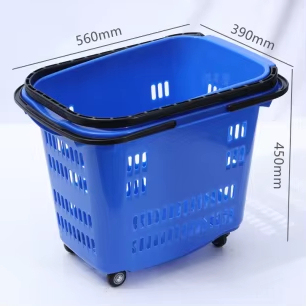 Small Plastic Shopping Carts with Mesh Structure Convenience for Supermarkets and Shopping Baskets