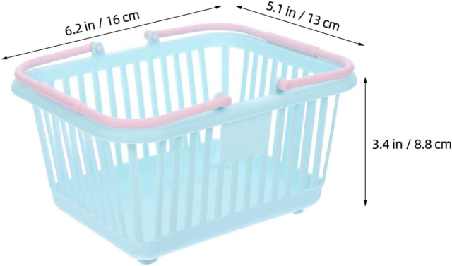 Supermarket Shopping Basket with Wheels 20L-50L Plastic Storage Baskets for Retail Stores
