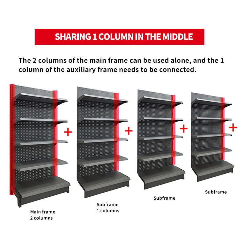 Wholesale High Quality Single Side Grocery Shelf for Supermarket Snacks Shelves Display Metal Store Shelving