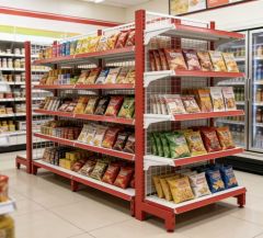 Customizable Grid Assembly Shelves Supermarket and Convenience Store Backrest Shelves Multi-layer Detachable Shelves