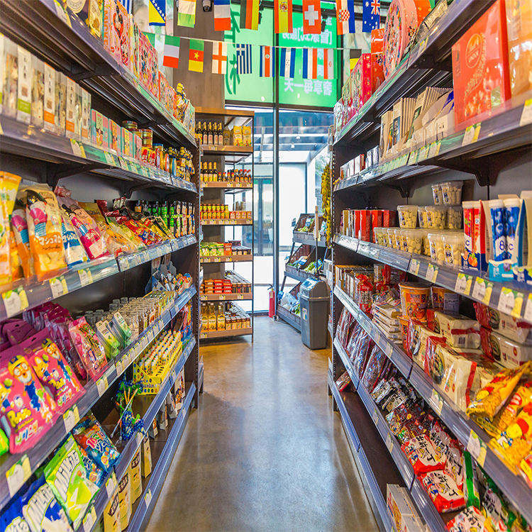 Best Price Adjustable Cold-Rolled Steel Grocery Shelves Double-Sided Store Shelving for Supermarket Gondola Sale