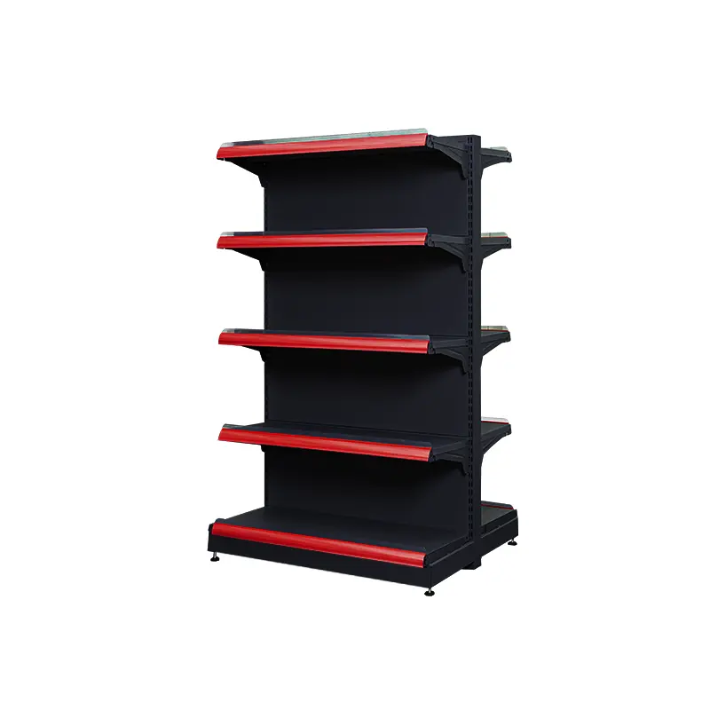 Best Price Adjustable Cold-Rolled Steel Grocery Shelves Double-Sided Store Shelving for Supermarket Gondola Sale