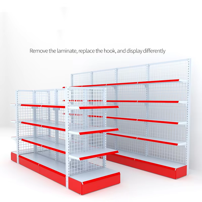 Customizable Grid Assembly Shelves Supermarket and Convenience Store Backrest Shelves Multi-layer Detachable Shelves