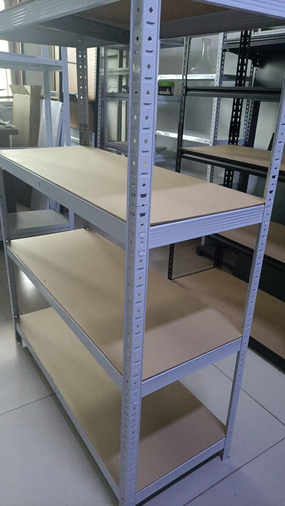 Electronic Commercial 5 Layer Steel Storage Shelving Racks Heavy Duty Warehouse Shelves Boltless Rivet Rack Easy Assemble