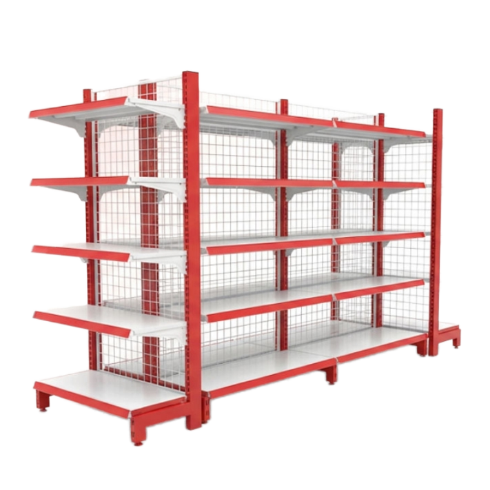 Customizable Grid Assembly Shelves Supermarket and Convenience Store Backrest Shelves Multi-layer Detachable Shelves