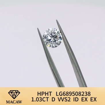 Round Brillant 1.03ct D VVS2 HPHT Diamond Lab Grown Diamond IGI Certificate