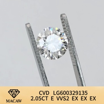 und Brillant 2.05ct E VVS2 CVD Diamond Lab Grown Diamond IGI Certificate