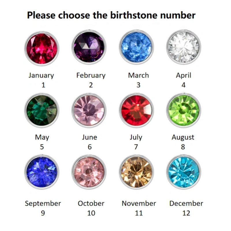 Customized Birthstone & Birthday Flower Bracelet