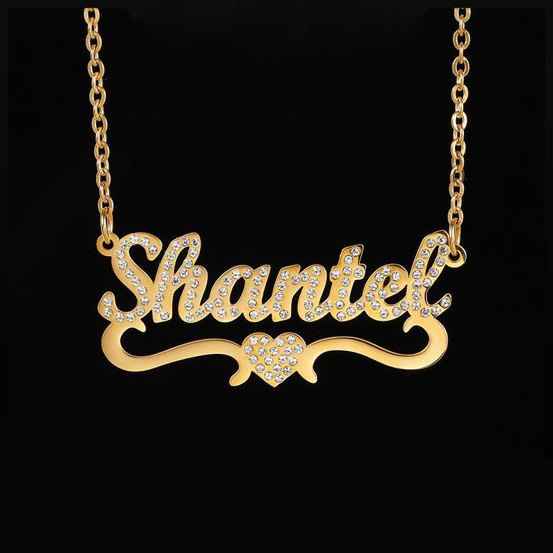 Luxury Personalized Name Necklace w/ Zircons