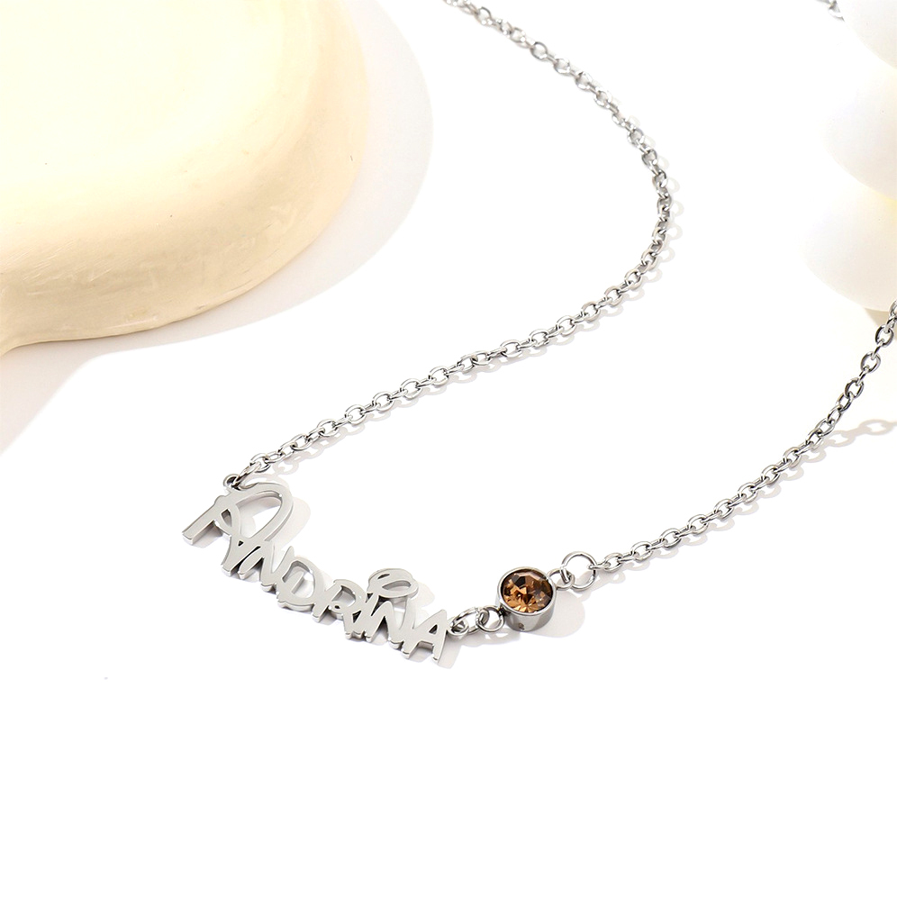 Personalized Name Necklace with Birthstone