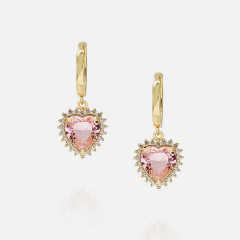 IVIAPRO Jewelry Valentine's Gift Colorful Heart Hoop Earrings Wholesale On Sale 50% Off