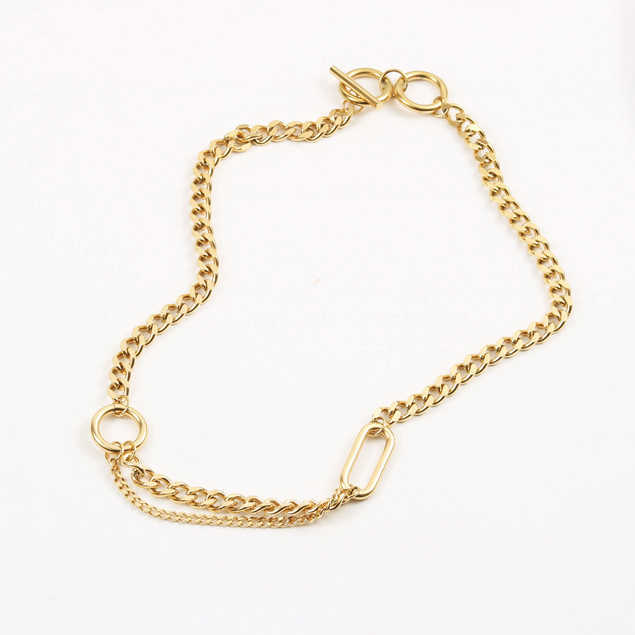 Fashion Jewelry 18k Gold Plated Water Resistant Cuban Chain Necklace Trendy Stainless Steel Jewelry for Women