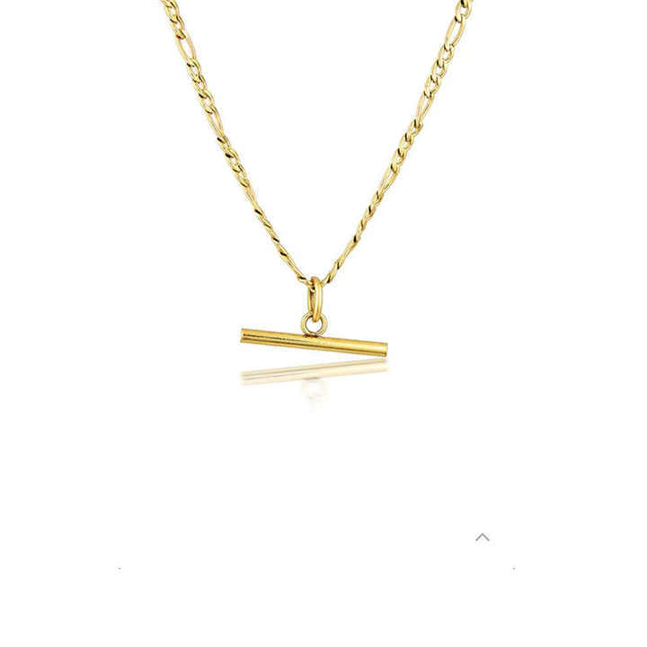 Fashion Jewelry Tarnish Free & Waterproof 18K Gold Plated Figaro Chain Stainless Steel Choker Necklace for Women