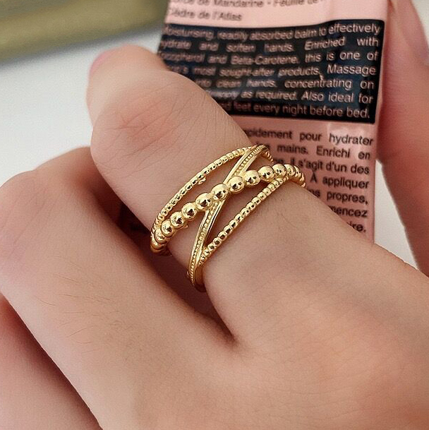 IVIAPRO Fashion Jewelry Twisted Chunky Chain Engagement Rings Geometric Vintage Open 925 Sterling Silver Rings for Women