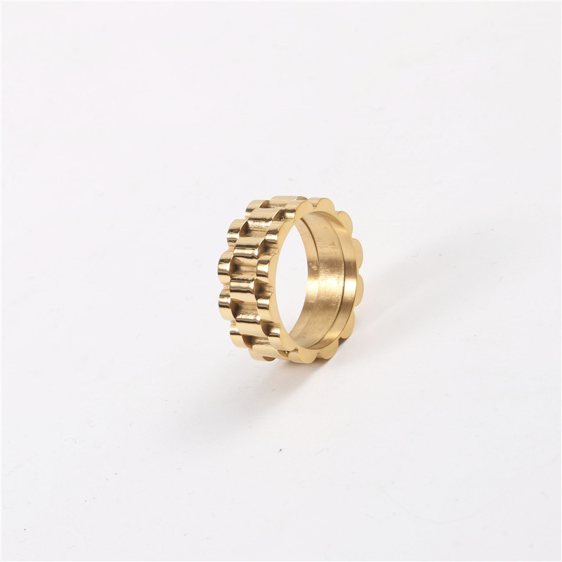 IVIAPRO New Arrival Ins Hot High End 18K Gold Plated Band Rings Stainless Steel Rings