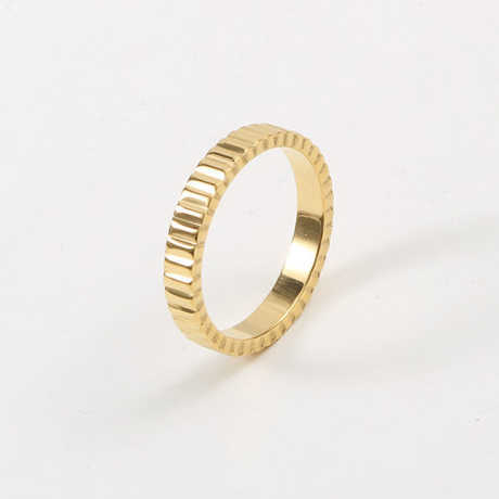 New Arrivals High End Tarnish Free PVD 18K Gold Plated Band Rings Stainless Steel Rings for Women