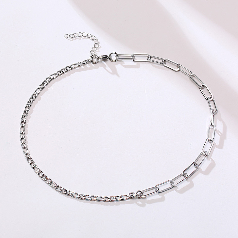 Fashion Jewelry 18K Gold Plated Link Chain Necklace Stainless Steel Choker Necklace Jewelry Wholesale