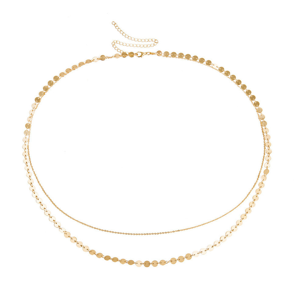 Hot Stainless Steel 18K Gold Plated Waist Chain Body Jewelry Two Layers Sexy Belly Chain for Women