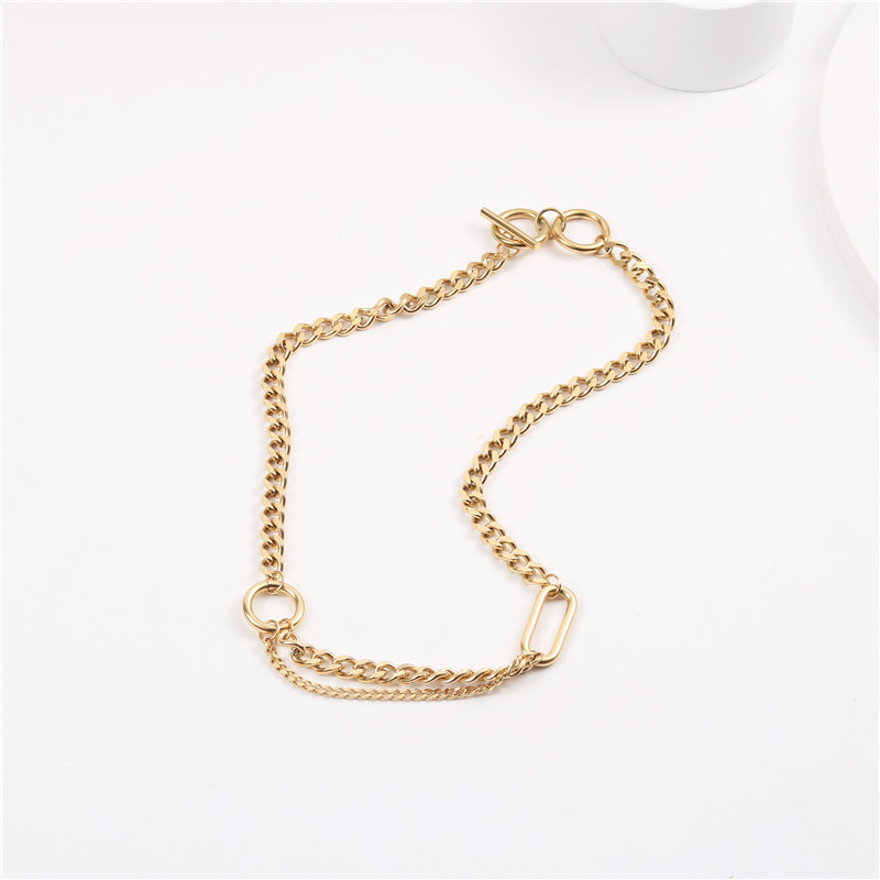 Fashion Jewelry 18k Gold Plated Water Resistant Cuban Chain Necklace Trendy Stainless Steel Jewelry for Women