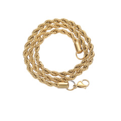2mm gold 18" rope chain