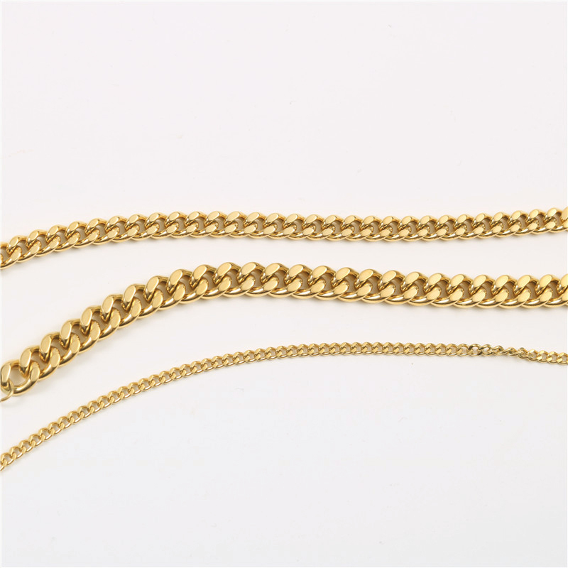 IVIAPRO Wholesale High End 18K Gold Plated Stainless Steel Link Chain Bracelet for Women