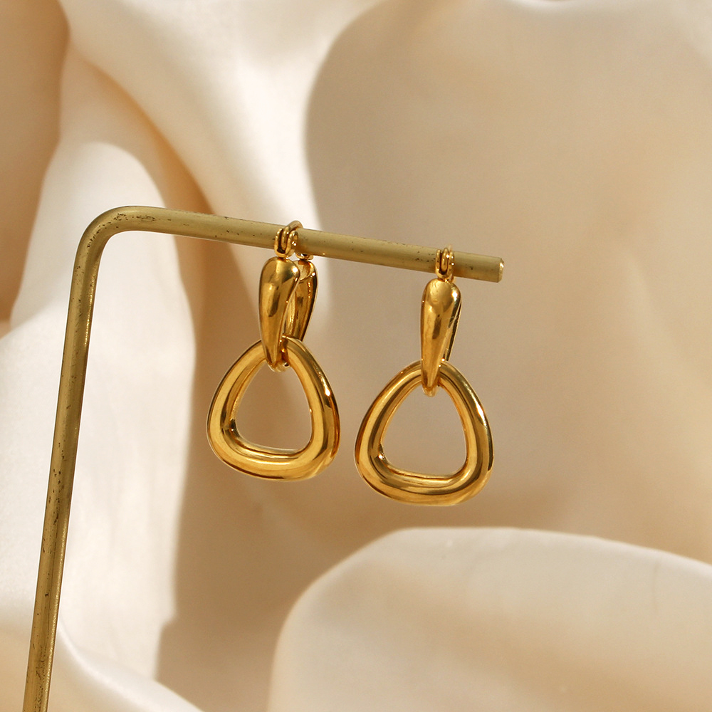 Fashion Jewelry 18K Gold  Plated Stainless Steel Geometric Earrings Non Tarnish Jewelry for Women