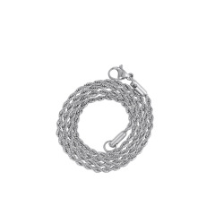 3mm silver18" rope chain