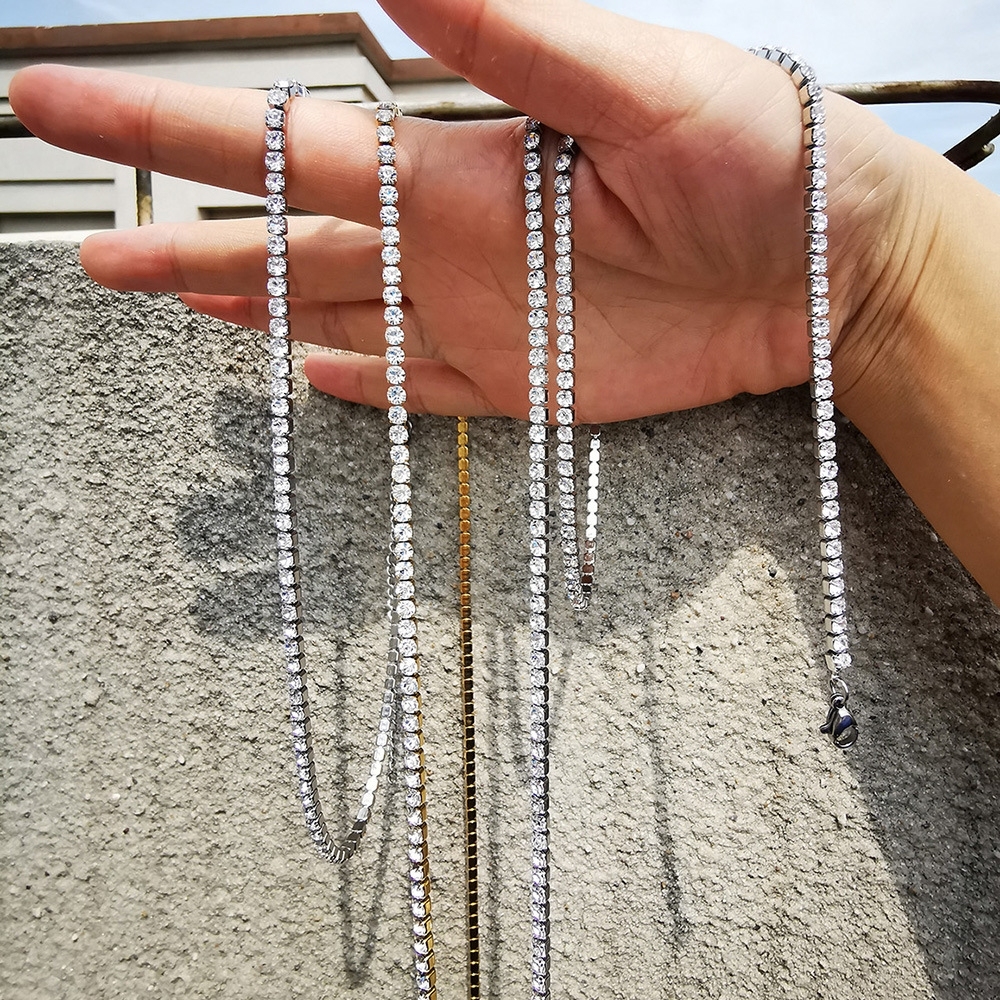 Hot Selling Stainless Steel 18K Gold Plated Tennis Chain Rhinestone Waist Chain Body Jewelry for Women