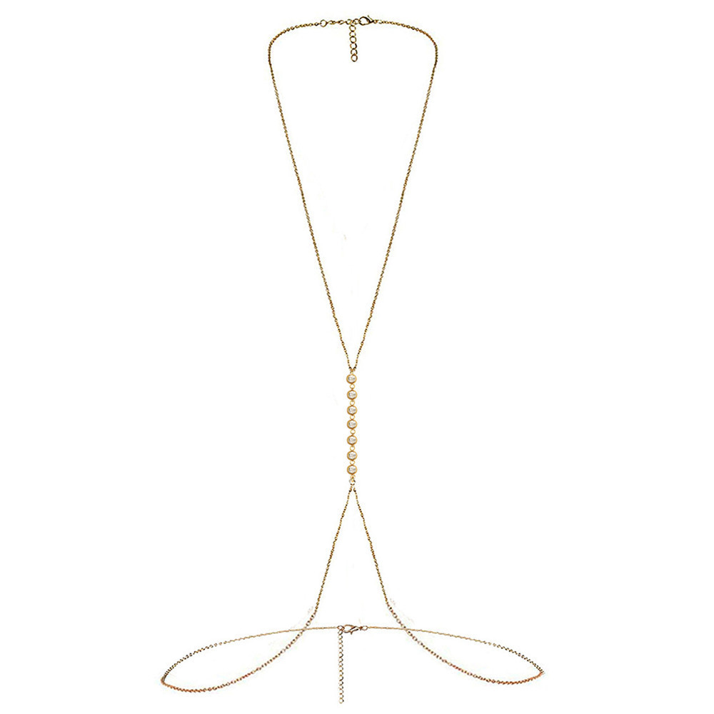 Fashion Stainless Steel 18K Gold Plated Tarnish Free Women Body Chain Jewelry