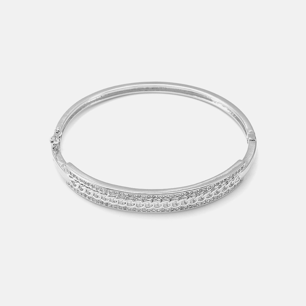 IVIAPRO Jewelry New Arrival Brass with 18K Gold Plated Cubic Zircon Bangles for Women
