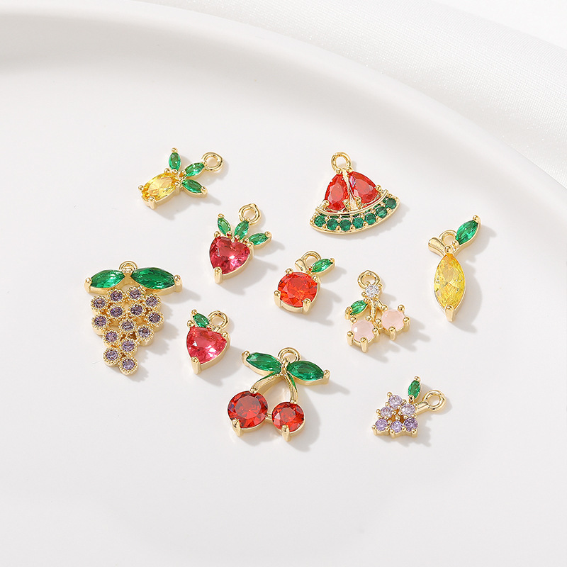 IVIAPRO Fashion Jewelry Accessories Cute Fruit Pendants DIY Bracelet and Necklace Charms