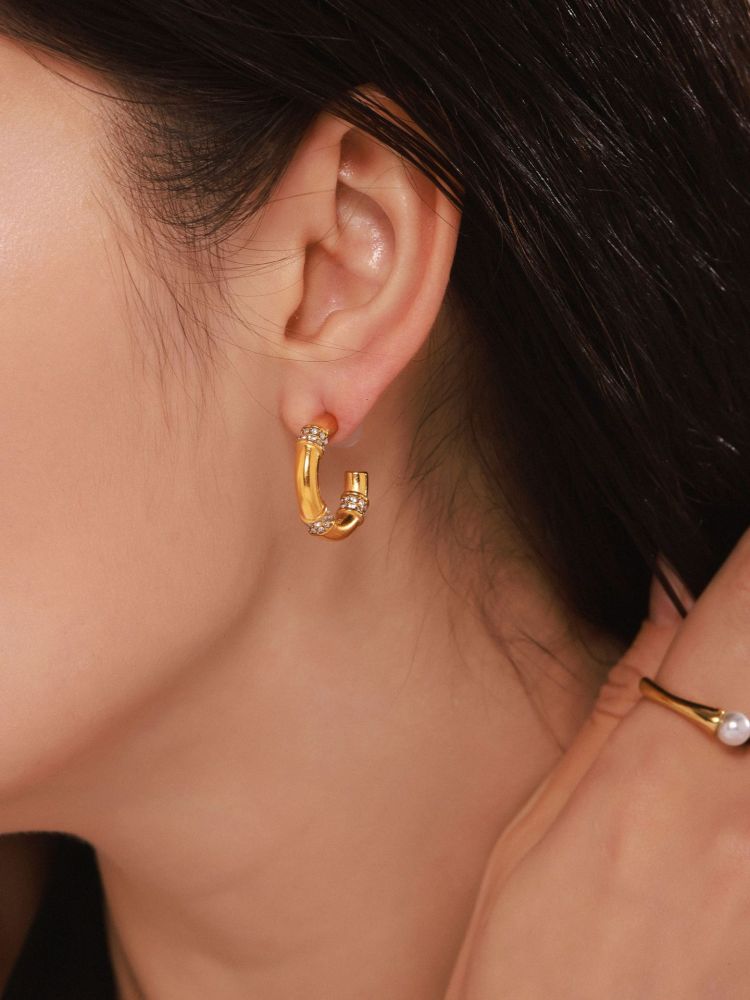 18K PVD Gold Plated Waterproof Tarnish Free Earrings