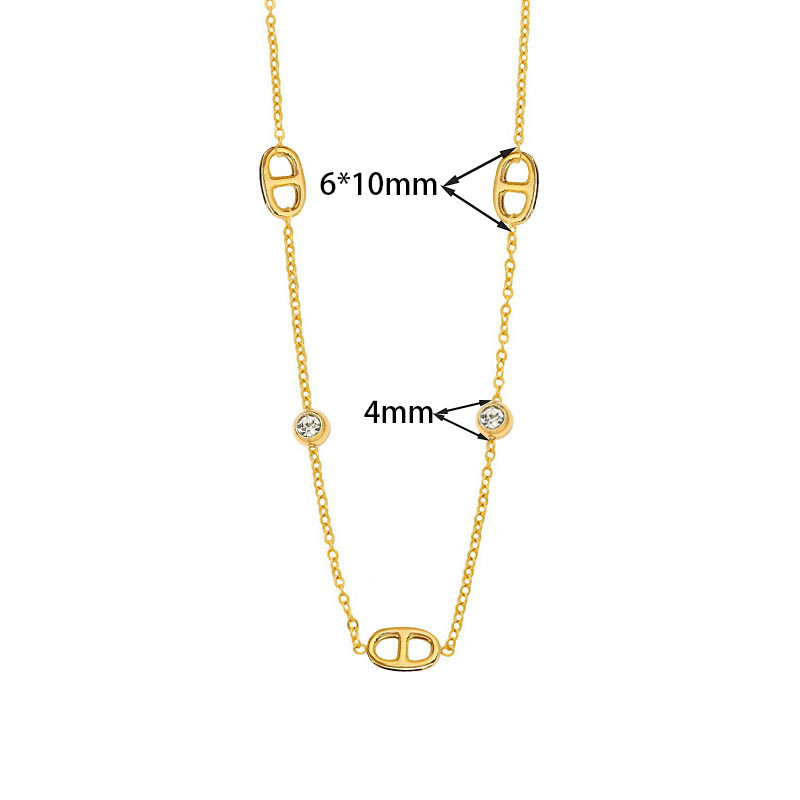 Hot Seller Tarnish Free Pig Nose Necklace