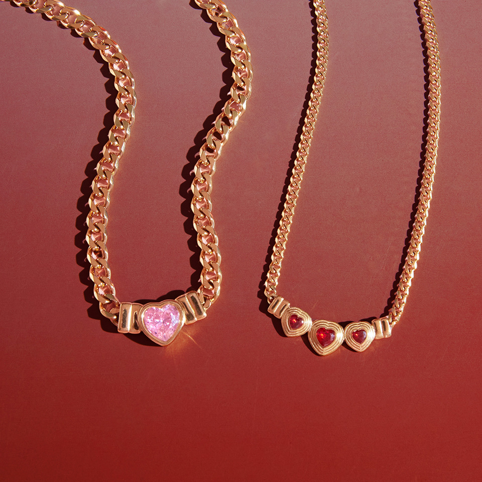 IVIAPRO Red Heart CZ Romantic Valentine's Gift