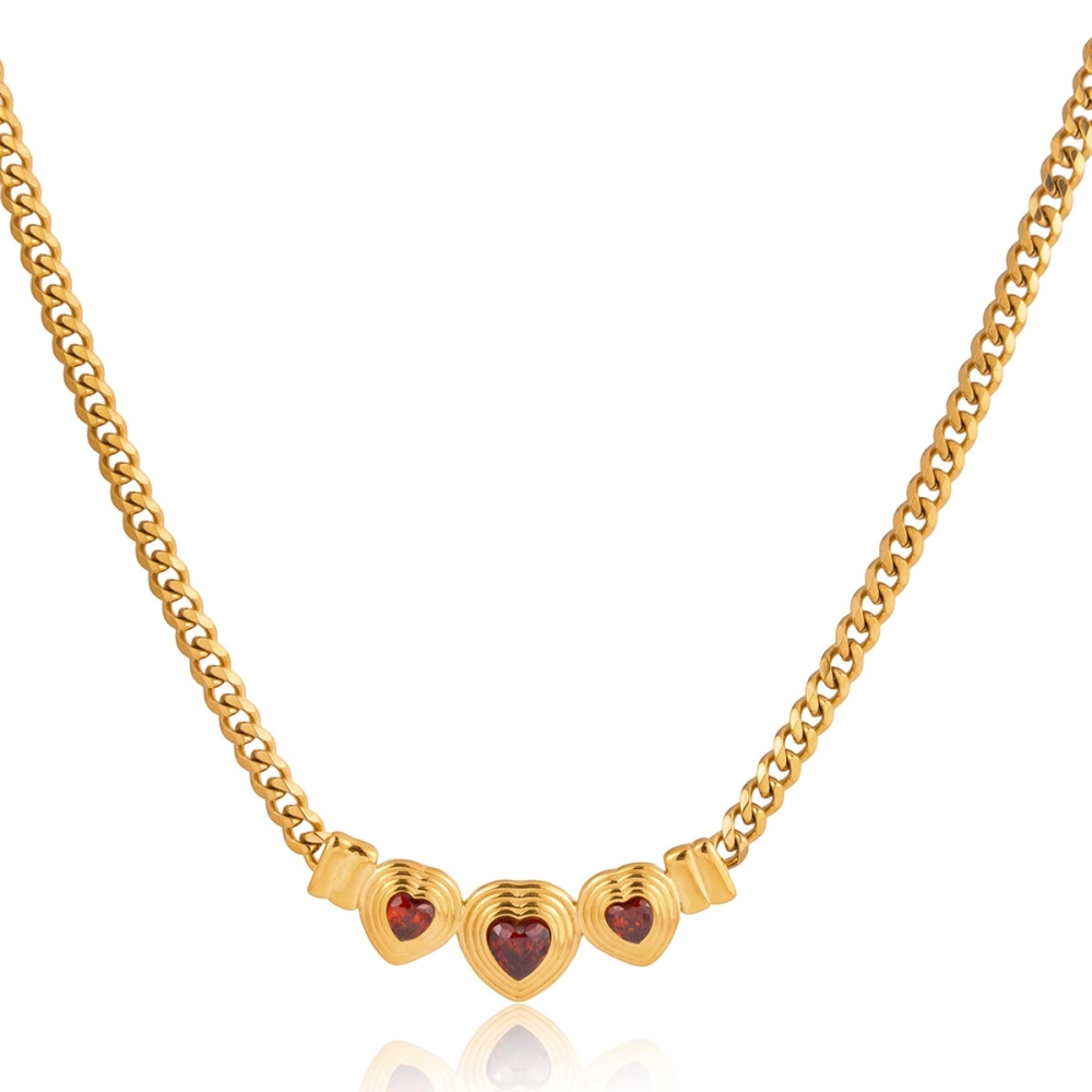 IVIAPRO Red Heart CZ Romantic Valentine's Gift