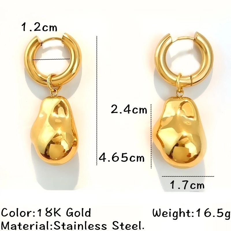IVIAPRO Water Resistant Baroque Hoop Earrings
